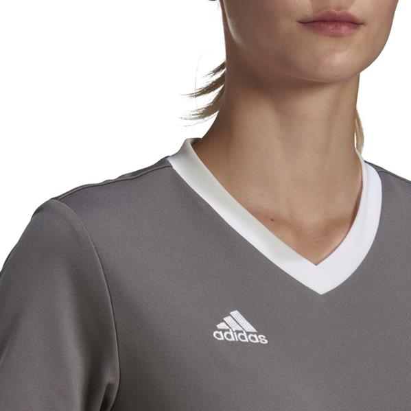 adidas Entrada 22 Womens Team Grey Four/White Football Shirt